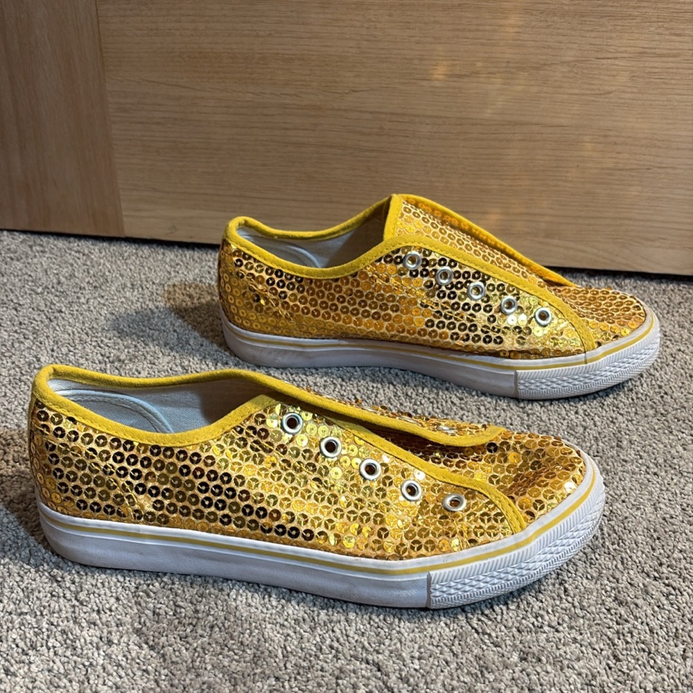 Balera Gold Sequin Dance Sneakers - Picture 2 of 7